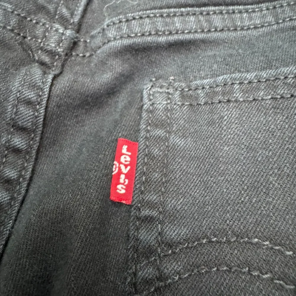 Levi's 512 Slim Fit Taper Flex Denim Jeans Womens 30x32 Black Cotton Stretch
